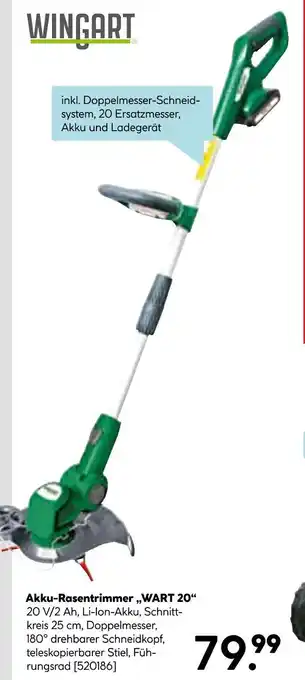 Hellweg Wingart akku-rasentrimmer „wart 20“ Angebot