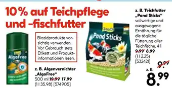 Hellweg Teichfutter „pond sticks“ oder algenvernichter „algofree“ Angebot
