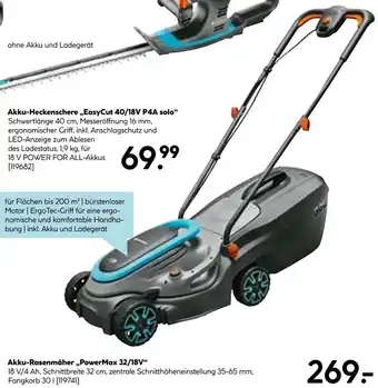 Hellweg Gardena akku-rasenmäher „powermax 32/18v“ Angebot