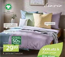 XXXLutz Bio:vio satin-bettwäsche-garnitur „walle“ oder kissenhüllen-set Angebot