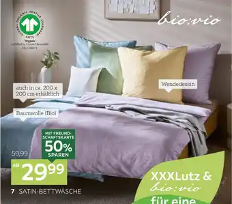 XXXLutz Bio:vio satin-bettwäsche-garnitur „walle“ oder kissenhüllen-set Angebot