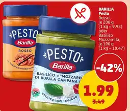 PENNY Barilla pesto rosso oder basilico mozzarella Angebot