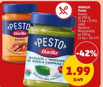 PENNY Barilla pesto rosso oder basilico mozzarella Angebot