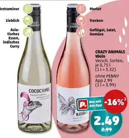PENNY Crazy animals wein Angebot