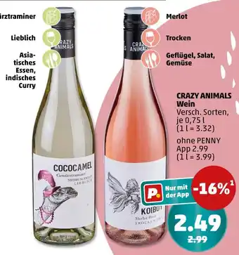 PENNY Crazy animals wein Angebot
