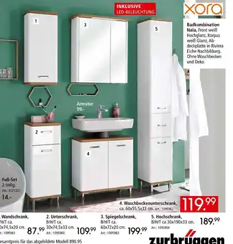 Zurbrüggen Xora badkombination nala Angebot