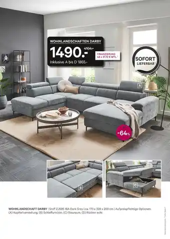 Kabs Polsterwelt Wohnlandschaften darby Angebot