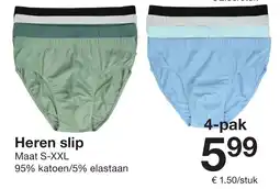 Zeeman Heren slip 4-pak Angebot