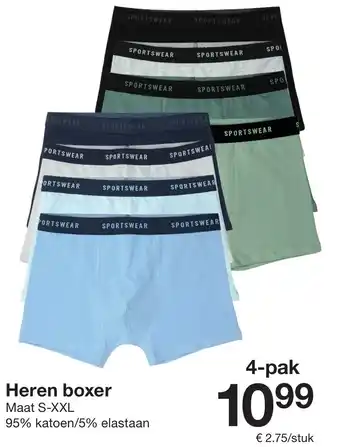 Zeeman Heren boxer 4-pak Angebot