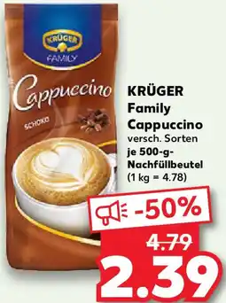 Kaufland KRÜGER Family Cappuccino Angebot