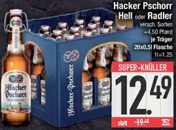 E-Center Hacker Pschorr Hell oder Radler Angebot