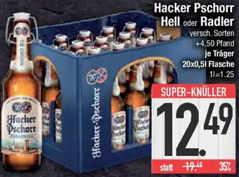 E-Center Hacker Pschorr Hell oder Radler Angebot