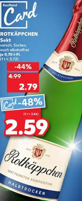 Kaufland ROTKÄPPCHEN Sekt Angebot