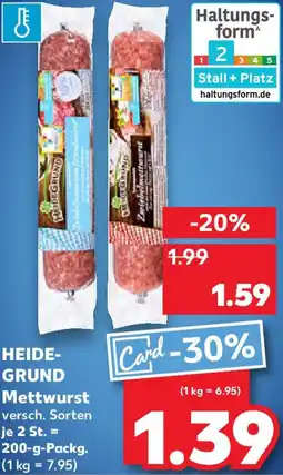 Kaufland HEIDEGRUND Mettwurst Angebot