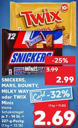 Kaufland SNICKERS, MARS, BOUNTY, MILKY WAY oder TWIX Minis Angebot
