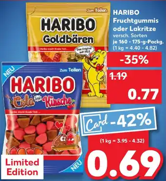 Kaufland HARIBO Fruchtgummis oder Lakritze Angebot
