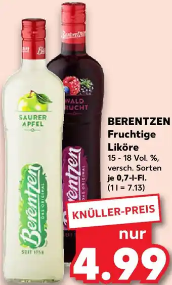 Kaufland BERENTZEN Fruchtige Liköre Angebot