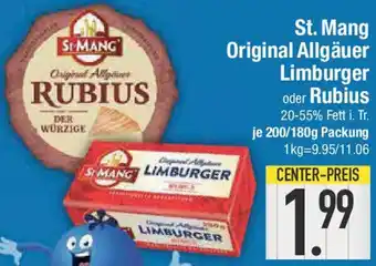 E-Center St. Mang Original Allgäuer Limburger oder Rubius Angebot