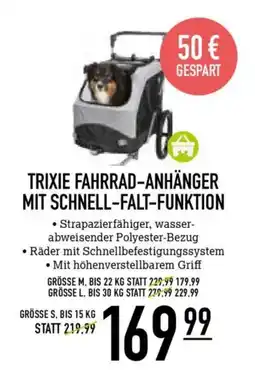 Kölle Zoo TRIXIE FAHRRAD-ANHÄNGER MIT SCHNELL-FALT-FUNKTION Angebot