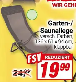 CENTERSHOP Garten-/ Saunaliege Angebot