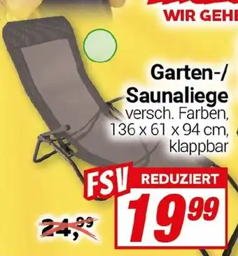 CENTERSHOP Garten-/ Saunaliege Angebot