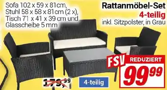 CENTERSHOP Rattanmöbel-Set Angebot