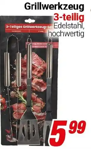 CENTERSHOP Grillwerkzeug 3-teilig Angebot