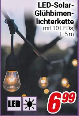 CENTERSHOP LED-Solar- Glühbirnen- lichterkette Angebot