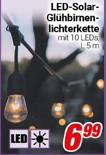 CENTERSHOP LED-Solar- Glühbirnen- lichterkette Angebot