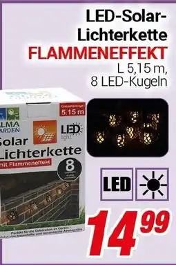 CENTERSHOP LED-Solar- Lichterkette FLAMMENEFFEKT Angebot