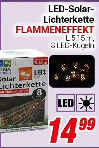 CENTERSHOP LED-Solar- Lichterkette FLAMMENEFFEKT Angebot