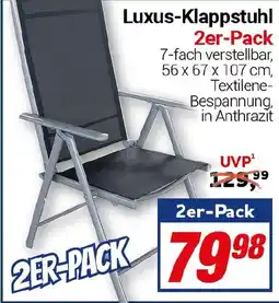 CENTERSHOP Luxus-klappstuhl 2er-pack Angebot