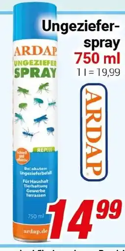 CENTERSHOP Ungeziefer- spray ARDAP Angebot