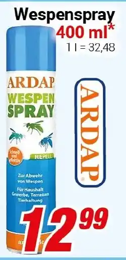 CENTERSHOP ARDAP Wespenspray Angebot