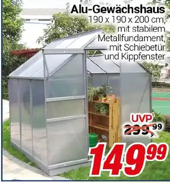 CENTERSHOP Alu-Gewächshaus Angebot