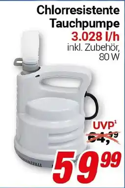 CENTERSHOP Chlorresistente Tauchpumpe 3.028 l/h Angebot