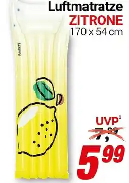 CENTERSHOP Luftmatratze ZITRONE Angebot