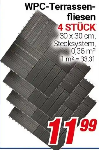 CENTERSHOP WPC-Terrassen- fliesen Angebot