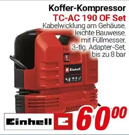 CENTERSHOP Koffer-Kompressor TC-AC 190 OF Set Einhell Angebot