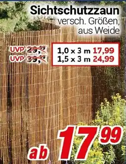 CENTERSHOP Sichtschutzzaun Angebot