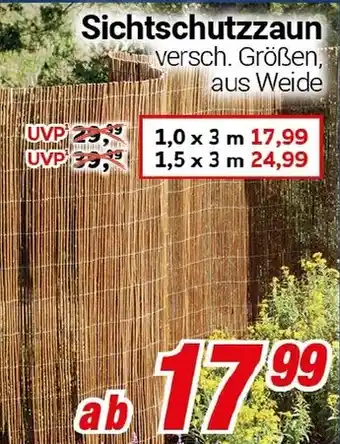 CENTERSHOP Sichtschutzzaun Angebot
