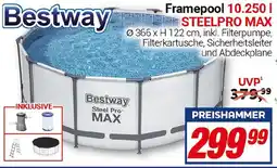 CENTERSHOP Bestway Framepool 10.250l STEELPRO MAX Angebot