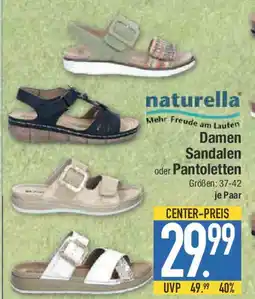 E-Center naturella Damen Sandalen oder Pantoletten Angebot