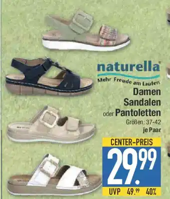 E-Center naturella Damen Sandalen oder Pantoletten Angebot