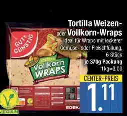 E-Center GUTS GÜNSTIG Tortilla Weizen- oder Vollkorn-Wraps Angebot