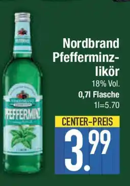 E-Center Nordbrand Pfefferminz- likör Angebot