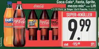 E-Center Coca-Cola, Fanta, Sprite, my mezzo mix oder Lift Angebot