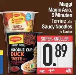 E-Center Maggi Magic Asia, 5 Minuten Terrine oder Saucy Noodles Angebot