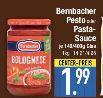 E-Center Bernbacher Pesto oder Pasta- Sauce Angebot