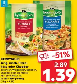 Kaufland KERRYGOLD Orig. irisch. Pizza- käse oder Cheddar Angebot